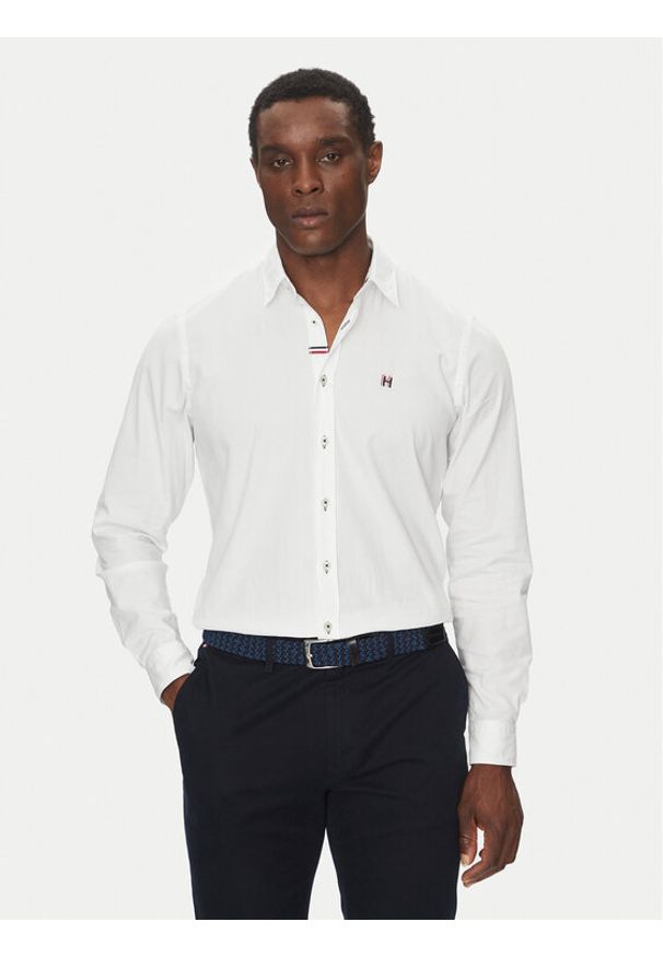 Hechter Paris Koszula 60253 151645 Biały Modern Fit. Kolor: biały. Materiał: bawełna