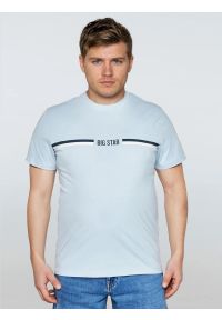 Big-Star - Koszulka męska z nadrukiem niebieska Lexor 400. Okazja: na co dzień. Kolor: niebieski. Materiał: dzianina, jeans, materiał. Wzór: nadruk. Styl: casual, klasyczny, sportowy #8