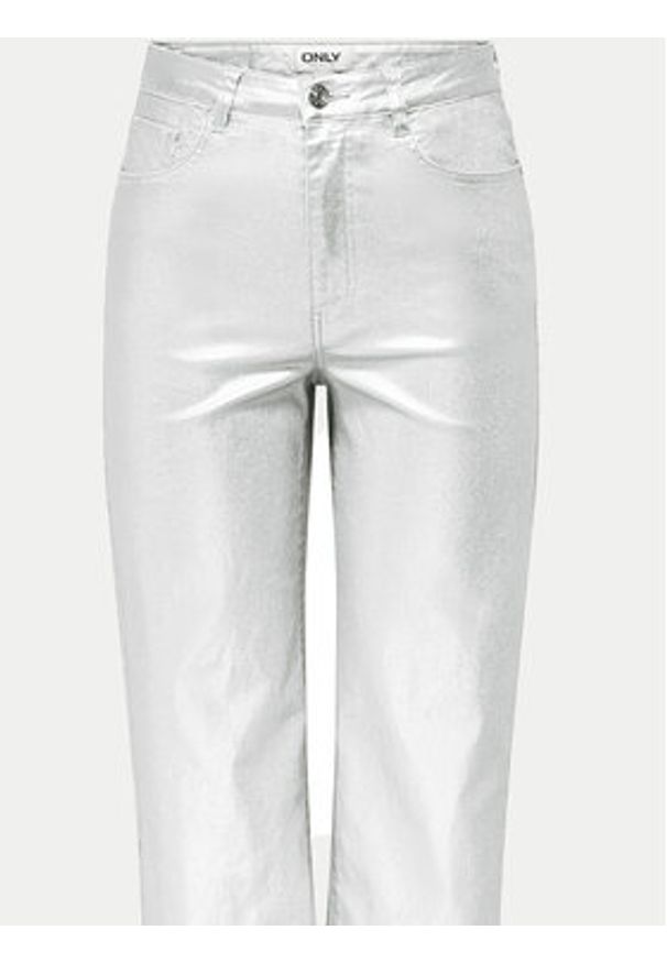 only - ONLY Jeansy Juicy 15331673 Srebrny Wide Leg. Kolor: srebrny
