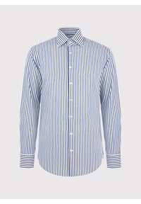 Pako Lorente - PAKO LORENTE – Bawełniana koszula męska w granatowe paski. Kolor: niebieski. Materiał: bawełna. Długość rękawa: długi rękaw. Długość: długie. Wzór: paski #5