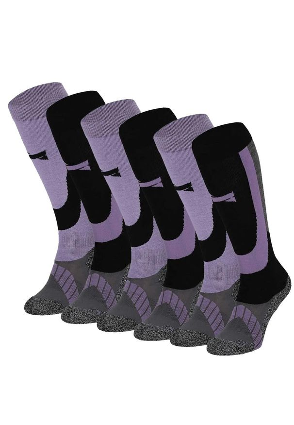 XTREME SOCKSWEAR - Skarpety narciarskie Xtreme, 6 par. Kolor: fioletowy. Sport: narciarstwo