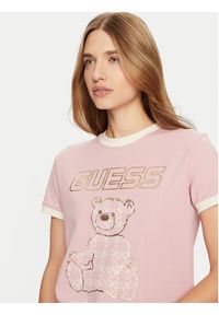 Guess T-Shirt V4BI02 K8FQ4 Różowy Regular Fit. Kolor: różowy. Materiał: bawełna #4