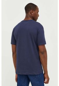 Tommy Jeans t-shirt bawełniany kolor granatowy z aplikacją. Kolor: niebieski. Materiał: bawełna. Długość rękawa: krótki rękaw. Długość: krótkie. Wzór: aplikacja. Styl: klasyczny #3