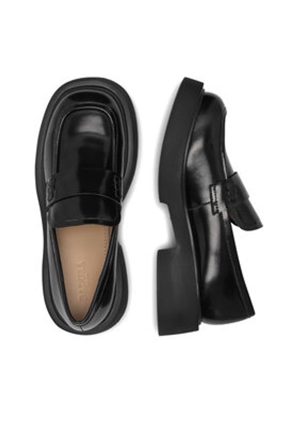 Badura Loafersy WFA2588-1Z Czarny. Kolor: czarny. Materiał: lakier, skóra