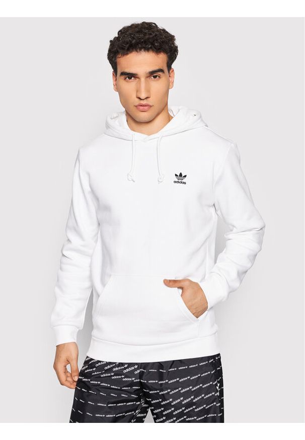Adidas - adidas Bluza adicolor Essentials Trefoil H34649 Biały Regular Fit. Kolor: biały. Materiał: bawełna
