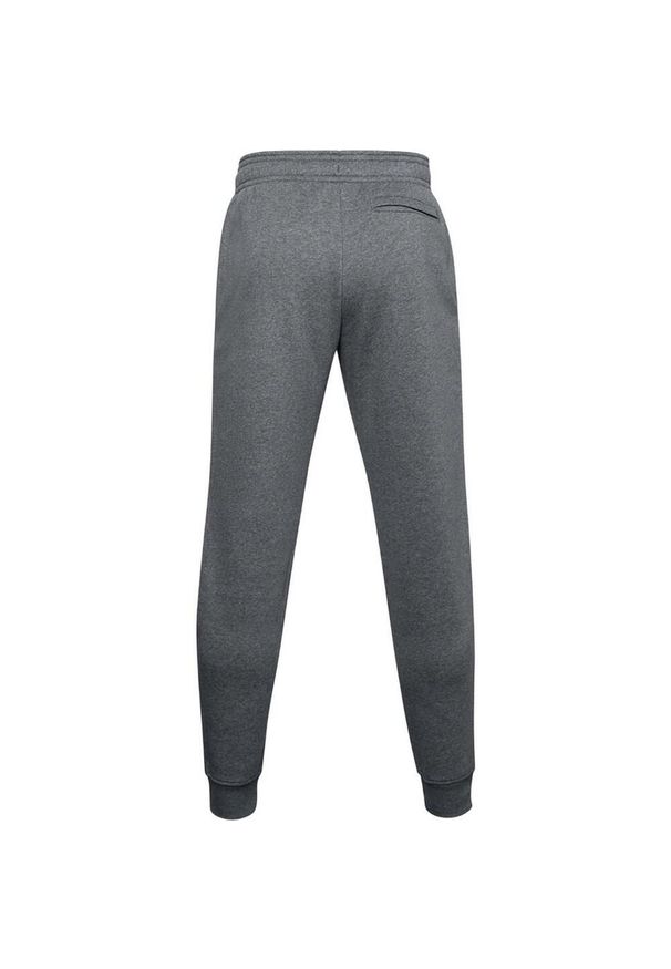 Under Armour - Spodnie Do Joggingu Męskie Polar Z Powtarzającym Się Logo Rival. Kolor: szary. Materiał: polar. Sport: bieganie