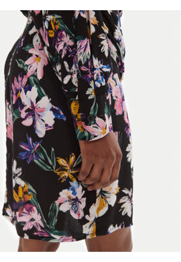 Desigual Sukienka codzienna Flor Acrilica 25WWVW09 Czarny Regular Fit. Okazja: na co dzień. Kolor: czarny. Materiał: wiskoza. Typ sukienki: proste. Styl: casual