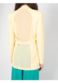 Patrizia Pepe Marynarka | 2S1461/A049 | Kobieta | Żółty. Kolor: żółty. Materiał: poliester, elastan. Styl: klasyczny, elegancki