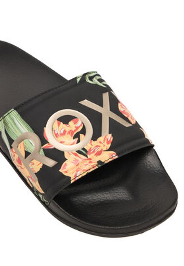 Roxy Klapki ARJL100679 Czarny. Kolor: czarny. Materiał: materiał