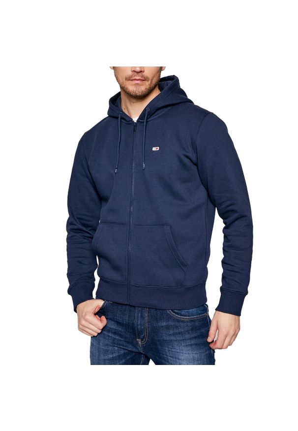 TOMMY HILFIGER - Bluza męska z kapturem na zamek Tommy Hilfiger. Typ kołnierza: kaptur. Kolor: niebieski