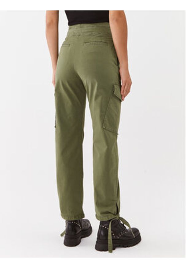 Pinko Spodnie materiałowe 101786 A15L Zielony Regular Fit. Kolor: zielony. Materiał: bawełna