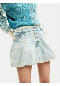 Desigual Spódnica jeansowa Fal Globo 26SWFD01 Niebieski Regular Fit. Kolor: niebieski. Materiał: bawełna #4
