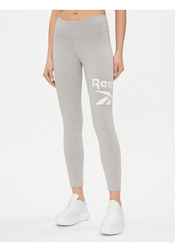 Reebok Legginsy Identity Logo Leggings HT6195 Szary. Kolor: szary. Materiał: bawełna