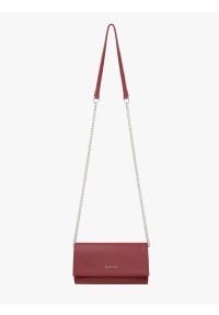 Ryłko - Bordowa torebka kopertówka na łańcuszku. Kolor: czerwony. Styl: street, klasyczny, elegancki #3