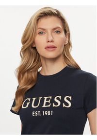 Guess T-Shirt Nyra V4GI01 I3Z14 Granatowy Regular Fit. Kolor: niebieski. Materiał: bawełna