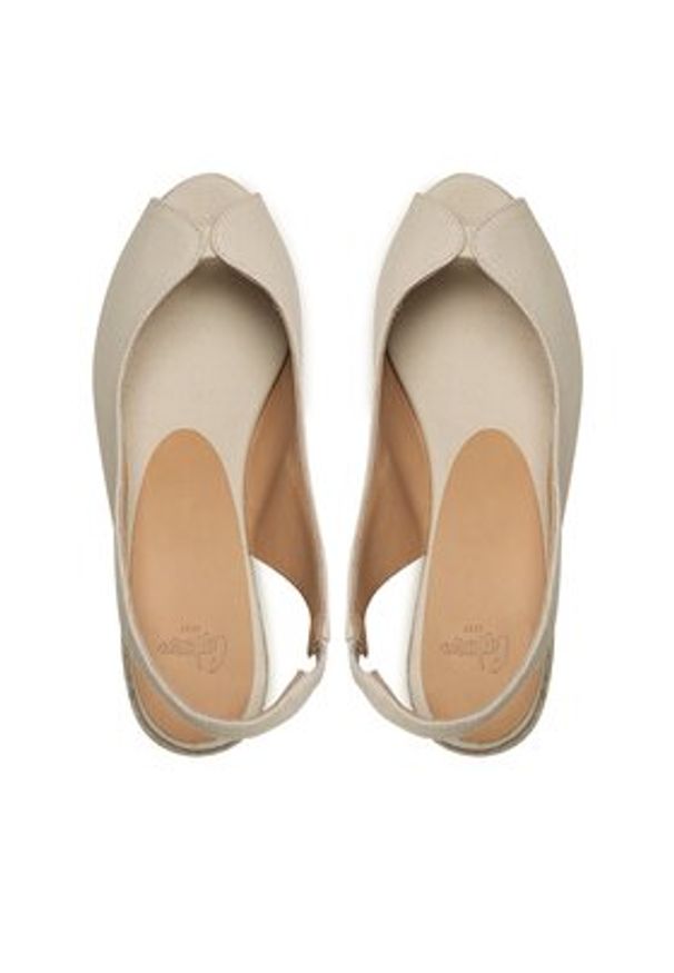 Castañer Espadryle Barbara/6/001 023056-203 Biały. Kolor: biały. Materiał: skóra