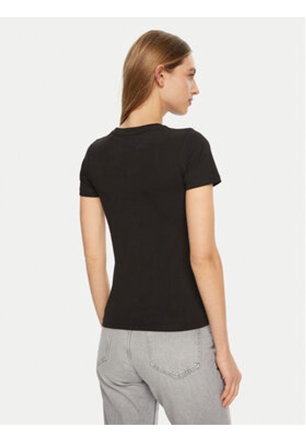 Guess Jeans T-Shirt W5RI52 J1314 Czarny Regular Fit. Kolor: czarny. Materiał: bawełna