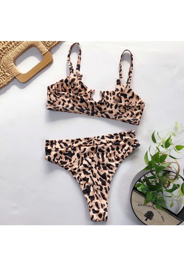 Intica - Strój kąpielowy dwuczęściowy z ozdobnym kółkiem na lato Antra. Materiał: materiał