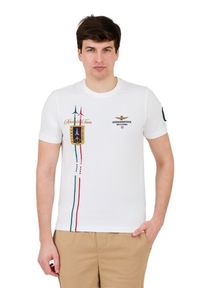 Aeronautica Militare - AERONAUTICA MILITARE Biały t-shirt Frecce Tricolori Short Sleeve. Kolor: biały