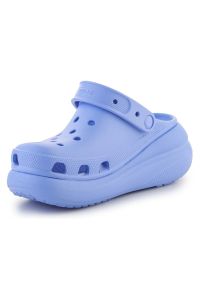Chodaki Crocs Classic Crush Clog W 207521-5Q6 niebieskie. Kolor: niebieski. Materiał: materiał. Obcas: na platformie #2