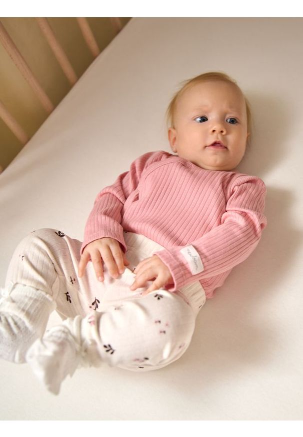 Sinsay - Legginsy 2 pack - kremowy. Kolor: kremowy. Materiał: bawełna