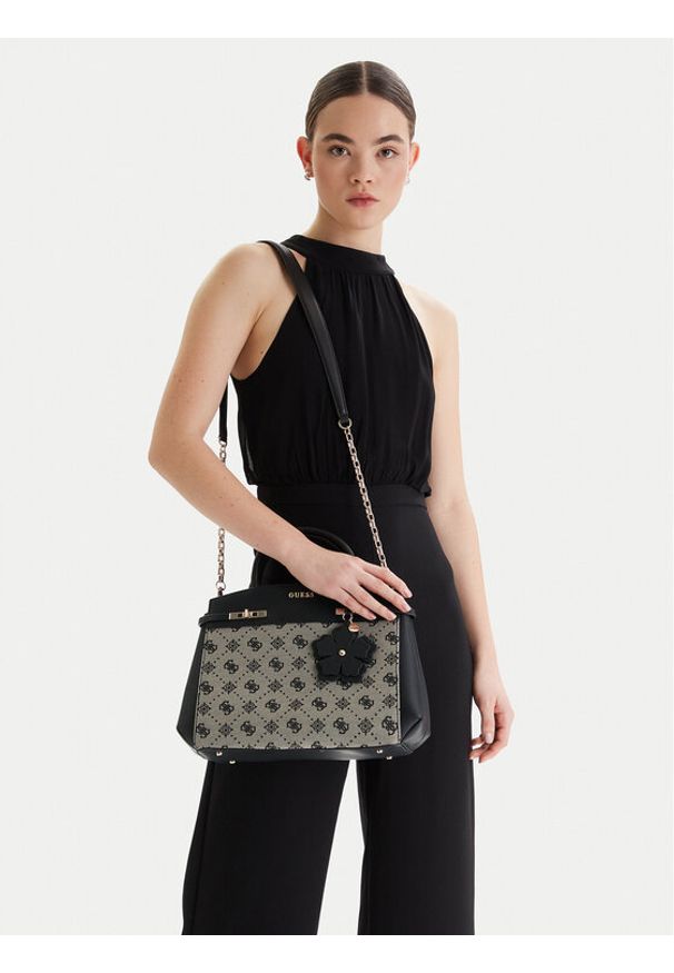 Guess Torebka Melinda HWJP99 02060 Czarny. Kolor: czarny. Materiał: skórzane