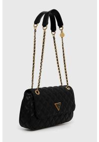 Guess torebka kolor czarny. Kolor: czarny. Materiał: pikowane. Rodzaj torebki: na ramię #3