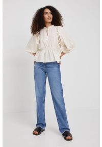 Y.A.S bluzka damska kolor beżowy wzorzysta. Kolor: beżowy. Materiał: tkanina. Długość rękawa: długi rękaw. Długość: długie #3