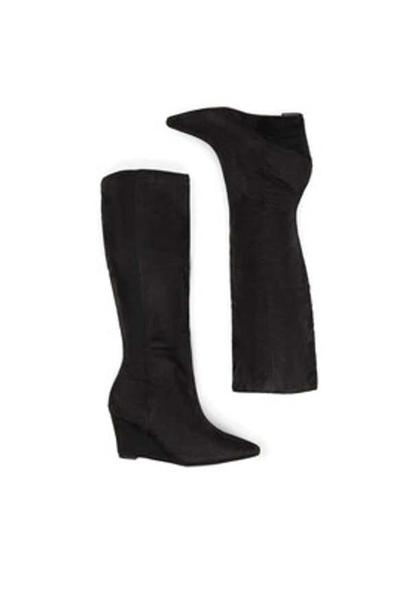 Jenny Fairy Kozaki WYL3859-5 Czarny. Kolor: czarny. Materiał: materiał