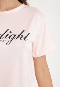 Born2be - Beżowy Bawełniany Komplet Piżamowy T-shirt i Szorty w Zebrę Milavira. Kolor: beżowy. Materiał: bawełna. Wzór: motyw zwierzęcy #5