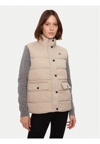 Whistler Kamizelka Amaretto W Puffer W244079 Beżowy Regular Fit. Kolor: beżowy. Materiał: syntetyk