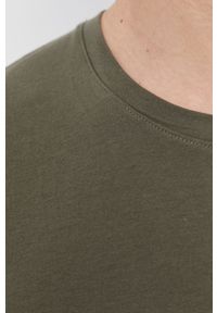 Resteröds T-shirt bawełniany (2-pack) kolor zielony gładki. Okazja: na co dzień. Kolor: zielony. Materiał: bawełna. Wzór: gładki. Styl: casual
