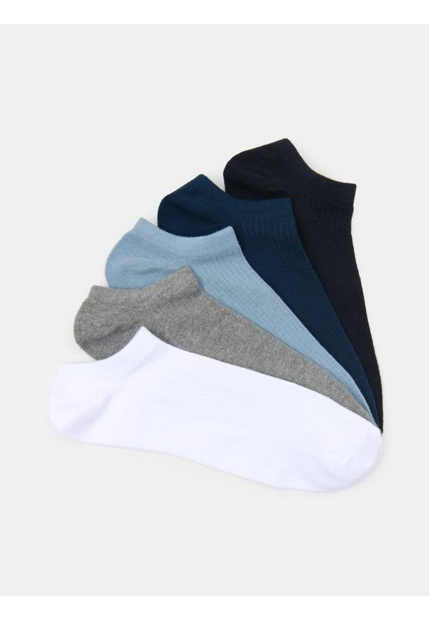 Sinsay - Prążkowane skarpetki 5 pack - wielobarwny. Materiał: prążkowany