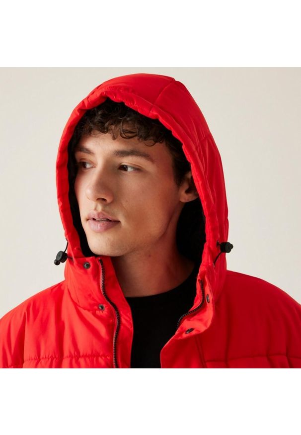 Kurtka z kapturem Regatta Falkner. Typ kołnierza: kaptur. Kolor: czerwony. Sport: turystyka piesza