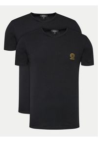 VERSACE - Versace Komplet 2 t-shirtów AU10193 Czarny Slim Fit. Kolor: czarny. Materiał: bawełna #1