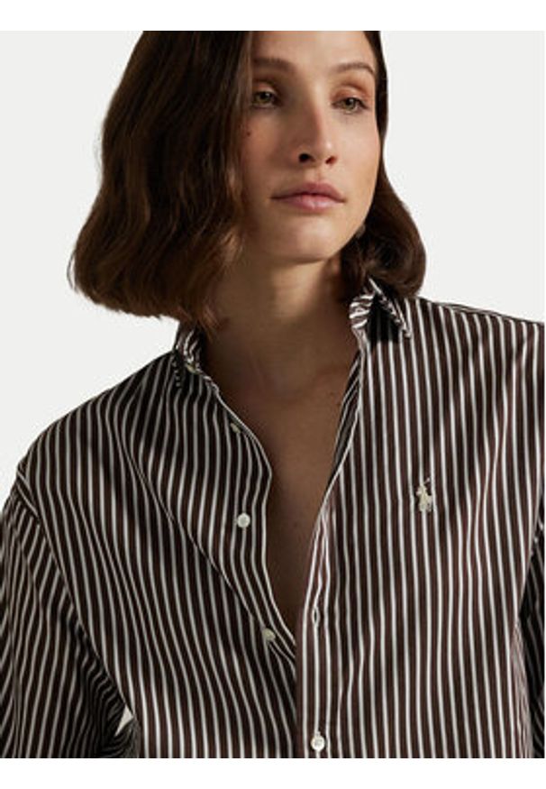 Polo Ralph Lauren Koszula 211910743031 Brązowy Regular Fit. Typ kołnierza: polo. Kolor: brązowy. Materiał: bawełna