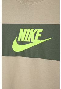Nike Kids - T-shirt dziecięcy 122-170 cm. Okazja: na co dzień. Kolor: beżowy. Materiał: dzianina. Styl: casual #2