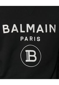 Balmain - BALMAIN - Bluza z wytłoczonym logo. Okazja: na co dzień. Kolor: czarny. Materiał: materiał, prążkowany. Styl: casual, vintage #7