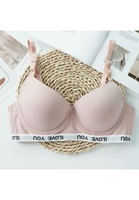 Intica - Biustonosz sportowy push-up do ćwiczeń Daisy. Kolor: różowy. Materiał: materiał. Rodzaj stanika: push-up #1