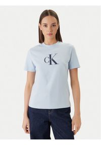 Calvin Klein Jeans T-Shirt LV047B865G Niebieski Regular Fit. Kolor: niebieski. Materiał: bawełna #1