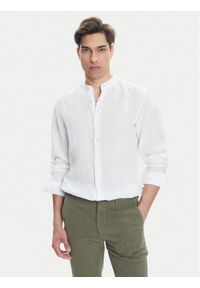 BOSS Koszula 50537369 Biały Regular Fit. Kolor: biały. Materiał: len