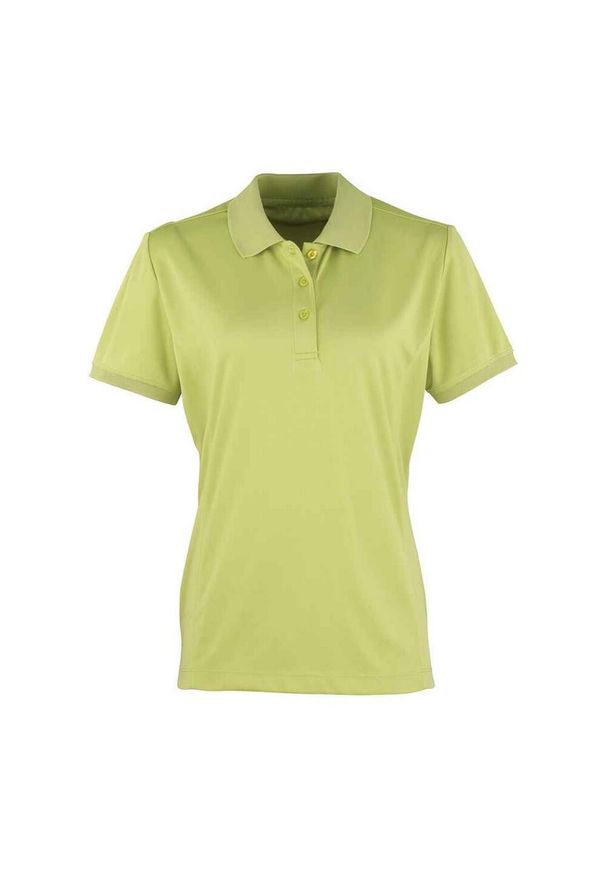 PREMIER - Damska Koszulka Polo Coolchecker. Typ kołnierza: polo. Kolor: szary