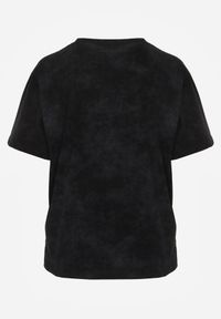 Born2be - Czarny Oversizowy T-shirt z Bawełny Zdobiony Haftem z Cekinami Pidella. Okazja: na co dzień. Kolor: czarny. Materiał: bawełna. Wzór: aplikacja, haft. Styl: elegancki, casual #4