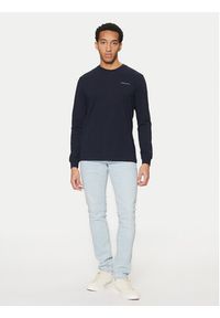 Tommy Jeans Longsleeve Linear DM0DM21138 Granatowy Slim Fit. Kolor: niebieski. Materiał: bawełna. Długość rękawa: długi rękaw #5