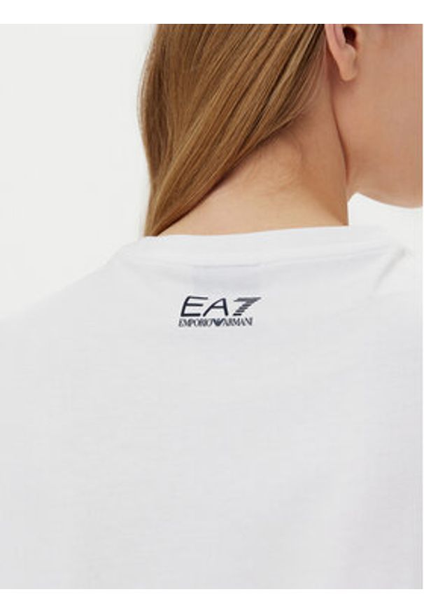 EA7 Emporio Armani T-Shirt 7W000491 AF12957 U0002 Biały Regular Fit. Kolor: biały. Materiał: bawełna