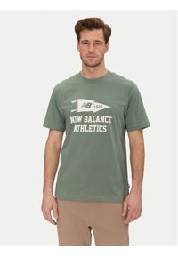 New Balance T-Shirt MT51924 Zielony Relaxed Fit. Kolor: zielony. Materiał: bawełna