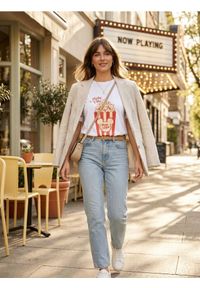 Sinsay - Koszulka z nadrukiem Mickey Mouse - biały. Kolor: biały. Wzór: motyw z bajki, nadruk #1