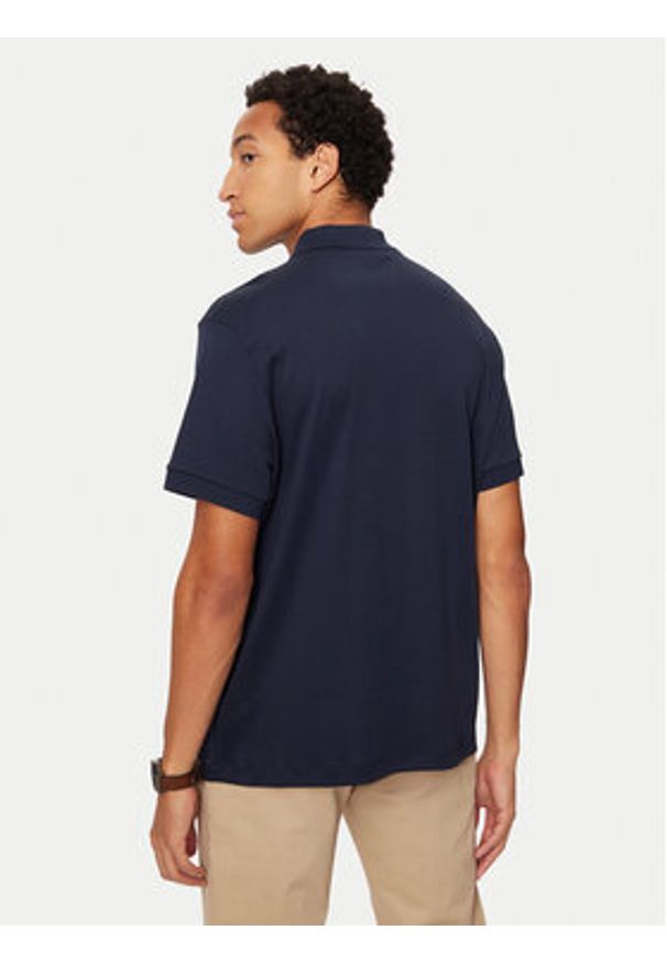 Lacoste Polo DH2050 Granatowy Regular Fit. Typ kołnierza: polo. Kolor: niebieski. Materiał: bawełna