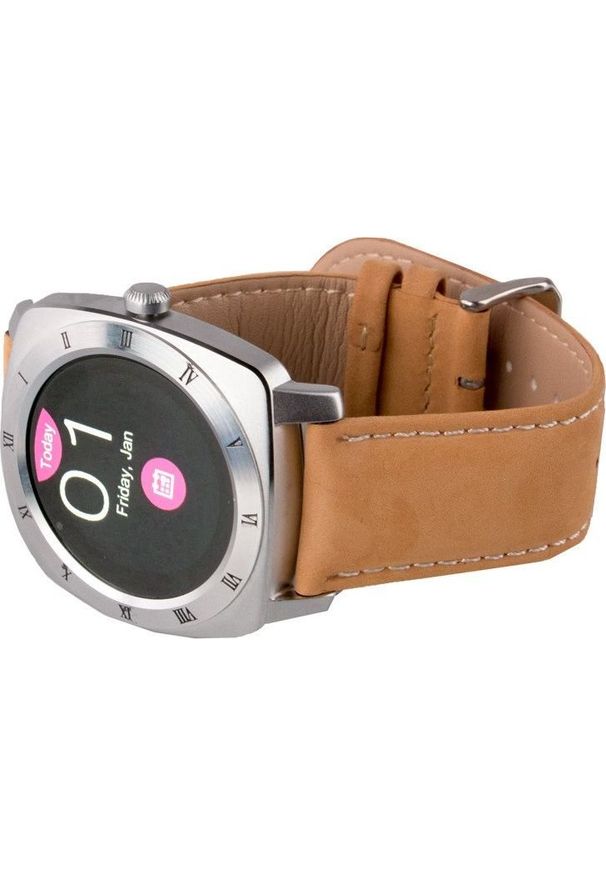 SMARTGPS - Smartwatch SmartGPS SMW01 Brązowy. Rodzaj zegarka: smartwatch. Kolor: brązowy