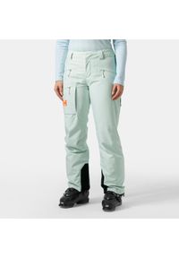 Spodnie narciarskie dla kobiet Helly Hansen Powderqueen. Kolor: zielony. Materiał: puch. Sezon: zima. Sport: narciarstwo #1